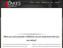 Tablet Screenshot of fourlakesplumbing.com
